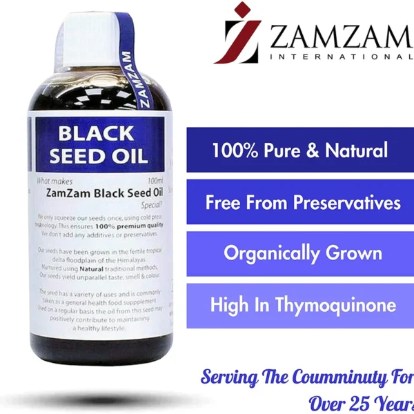 Zamzam Black Seed Oil - 100% Pure & Unfiltered Natural