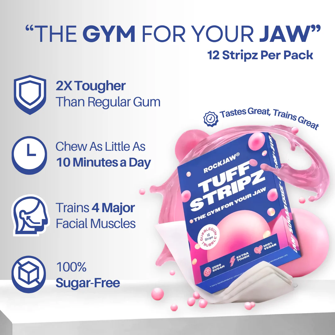 RockJaw Tuff Stripz | Tough Chewing Gum for Beginners - Image 2
