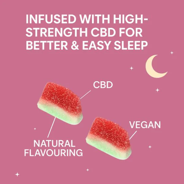 Fizzy Watermelon Slice CBD Night Gummies 3000mg - Image 2