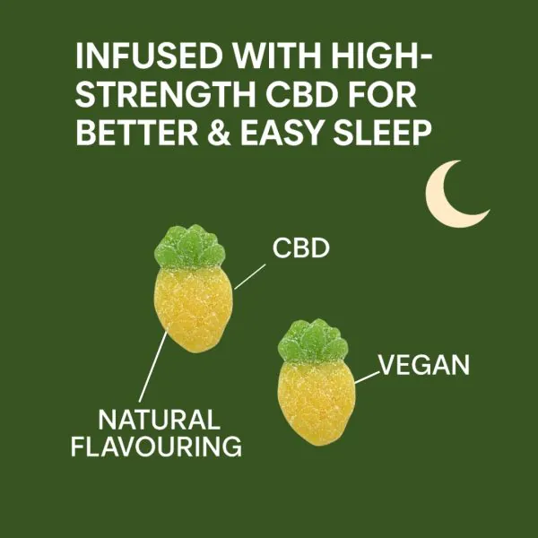 Full Spectrum CBD Gummies for Sleep | 3000mg Fizzy Pineapple Strongest Edibles - Image 2